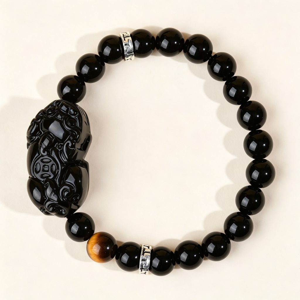 Obsidian Pixiu Protection Bracelet