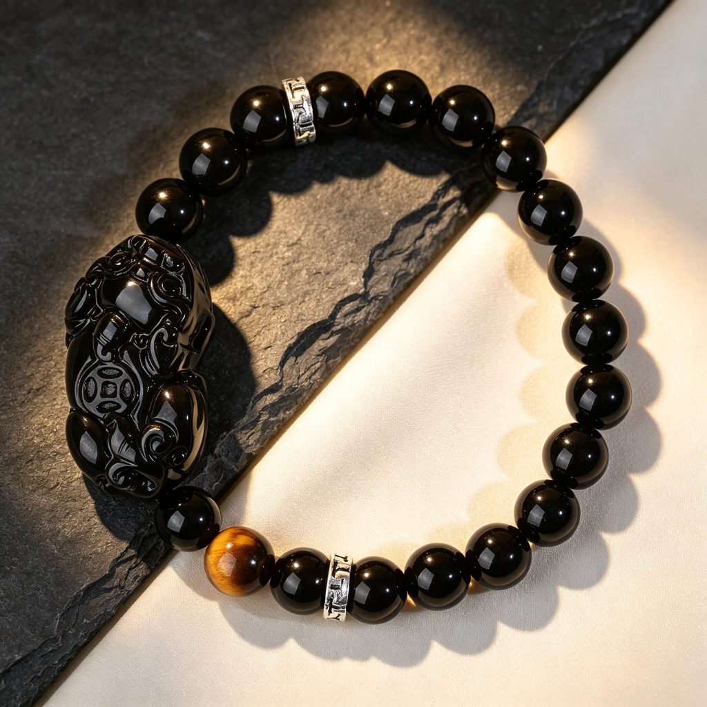 Obsidian Pixiu Protection Bracelet
