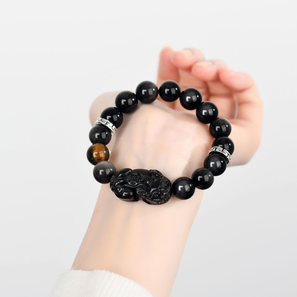 Obsidian Pixiu Protection Bracelet